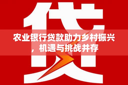文山农业银行贷款助力乡村振兴，机遇与挑战并存