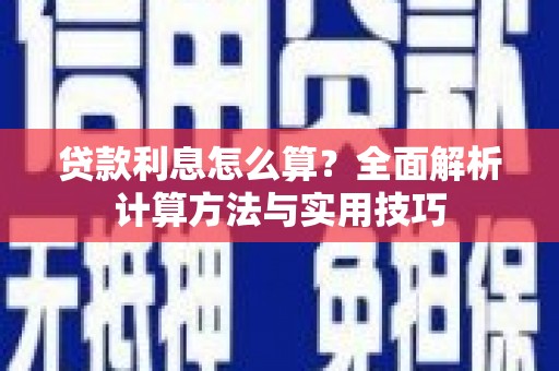文山贷款利息怎么算？全面解析计算方法与实用技巧